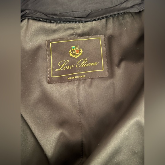 Loro Piana Black Trench Coat with Matte Finish - Picture 13 of 16